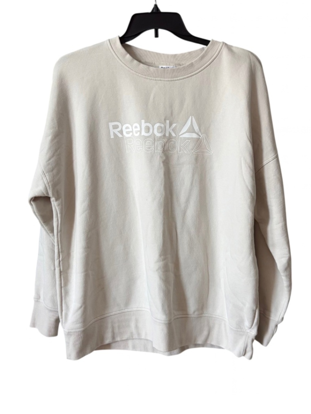 Reebok Women's Purpose Crew Neck Sweatshirt in Pumice Stone